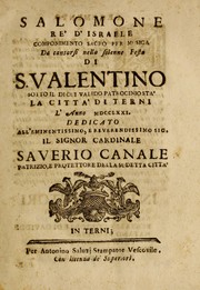 Front cover of Salomone re' d'Israele by Giovanni Battista] [Casali