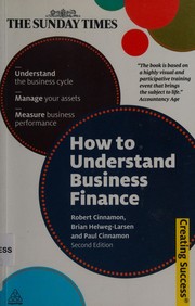 Cover of How to understand business finance by Robert Cinnamon