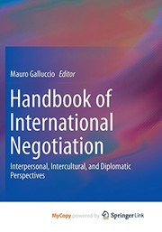 Front cover of Handbook of International Negotiation by Mauro Galluccio