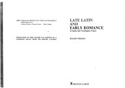 Front cover of Late Latin and Early Romance in Spain and Carolingian France by Roger Wright