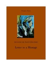 Cover of Letter to a hostage by Antoine de Saint-Exupéry