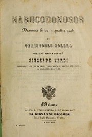 Front cover of Nabucodonosor by Giuseppe Verdi