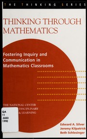 Cover of Thinking through mathematics by Edward A. Silver