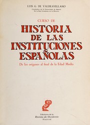 Front cover of Curso de historia de las instituciones españolas by Luis G. de Valdeavellano