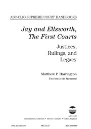 Front cover of Jay and Ellsworth, the first courts by Matthew P. Harrington