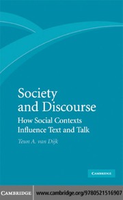 Cover of Society and discourse by Teun A. van Dijk