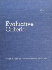 Front cover of Evaluative criteria for the evaluation of secondary schools by National Study of Secondary School Evaluation.
