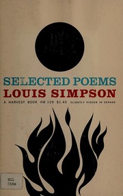 Cover of Selected poems by Louis Aston Marantz Simpson