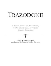 Cover of Trazodone by James N. Parker