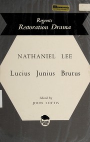 Cover of Lucius Junius Brutus by Nathaniel Lee