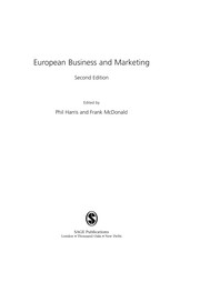 Front cover of European business and marketing by Phil Harris