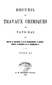 Front cover of Recueil des travaux chimiques des Pays-Bas by Unknown