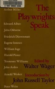 Cover of The playwrights speak by Walter H. Wager
