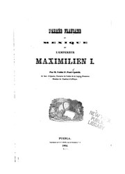 Front cover of L' armée franc̜aise au Mexique et l'empereur Maximilien I by Pierre Paul Castelli