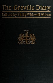 Front cover of The Greville diary by Charles Greville