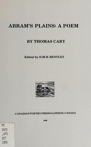 Cover of Abram's plains by Cary, Thomas