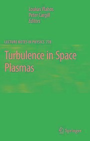 Front cover of Turbulence in space plasmas by L. Vlahos