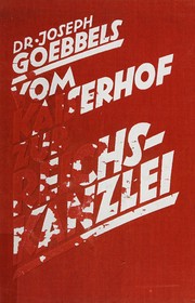 Front cover of Vom Kaiserhof zur Reichskanzlei by Joseph Goebbels