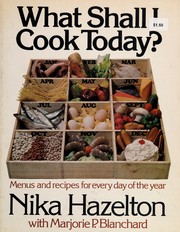Cover of What shall I cook today? by Nika Standen Hazelton