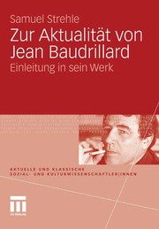Front cover of Zur Aktualität von Jean Baudrillard by Samuel Strehle