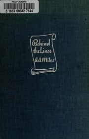 Cover of Behind the lines by A. A. Milne