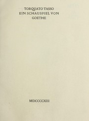 Cover of Torquato Tasso by Johann Wolfgang von Goethe