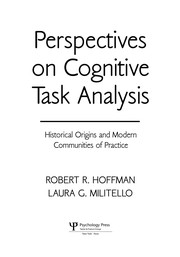 Cover of Perspectives on cognitive task analysis by Laura G. Militello