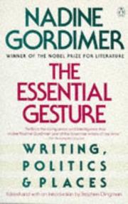 Front cover of The essential gesture by Nadine Gordimer