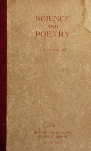 Front cover of Science and poetry by I. A. Richards