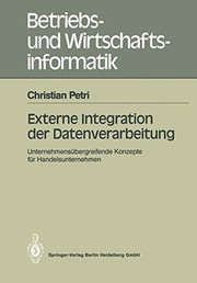 Front cover of Externe Integration der Datenverarbeitung by Christian Petri
