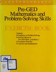 Front cover of Contemporary's pre-GED mathematics and problem-solving skills exercise book by Karen Scott Gibbons