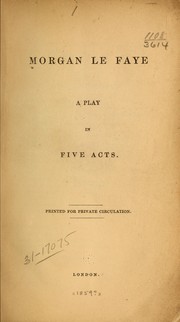 Cover of Morgan le Faye by Unknown