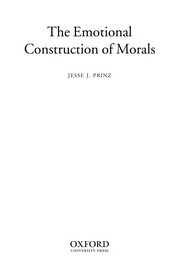 Front cover of EMOTIONAL CONSTRUCTION OF MORALS by JESSE J. PRINZ