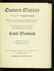 Cover of Quinten Massys by Emile Wambach