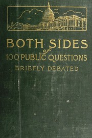 Cover of Both sides of 100 public questions briefly debated by Shurter, Edwin Du Bois