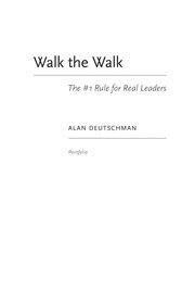 Cover of Walk the walk by Alan Deutschman