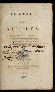 Cover of Le génie des siècles by Théophile Mandar