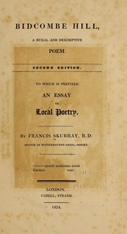 Cover of Bidcombe Hill by Francis Skurray