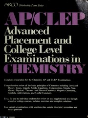 Cover of Advanced placement and college level examinations in chemistry by Arco Publishing Company.