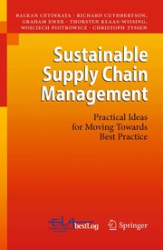 Cover of Sustainable Supply Chain Management by Richard Cuthbertson