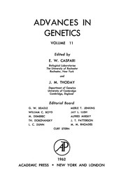 Cover of Advances in genetics by E. W. Caspari