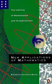 Front cover of New Applications of Mathematics by Christine Bondi