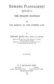 Cover of Edward Plantagenet by Edward Jenks