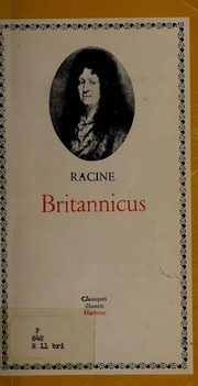Cover of Britannicus tragédie by Jean Racine