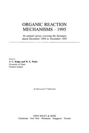 Front cover of Organic reaction mechanisms, 1995 by A. C. Knipe
