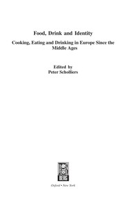 Front cover of Food, drink and identity by Peter Scholliers