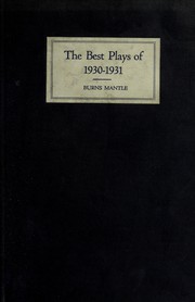 Cover of The Best plays of 1930-1931 by Burns Mantle