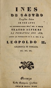 Cover of Ines de Castro by Giuseppe Persiani