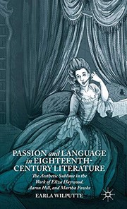 Front cover of Passion and Language in Eighteenth-Century Literature by Earla Wilputte