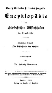 Front cover of Georg Wilhelm Friedrich Hegel's Werke by Georg Wilhelm Friedrich Hegel